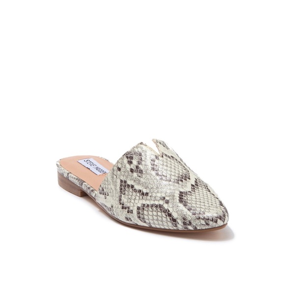 Steve Madden Ally Slip-on Mule In White Snake - Picture 1 of 7